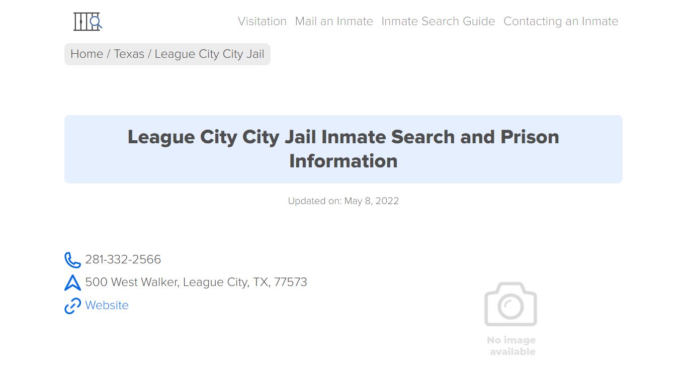 League City City Jail Inmate Search, Visitation, Phone no ...